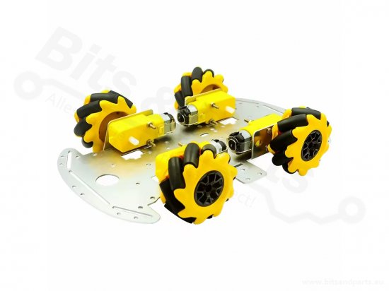 Smart Car Chassis 4WD Mecanum Aluminum Single